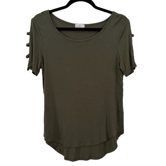 Glitz Layered Green Tee Size L - Picture 1 of 5